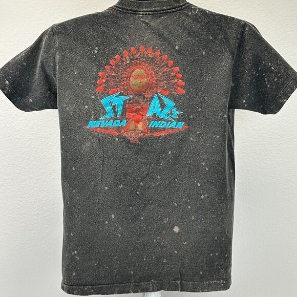 Vintage Stazs Nevada Indian Motorcycles T Shirt Mens Medium Biker Dealer Black - Picture 3 of 8